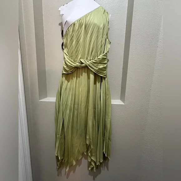 One Shoulder Pleated Dress - Picture 2 of 6